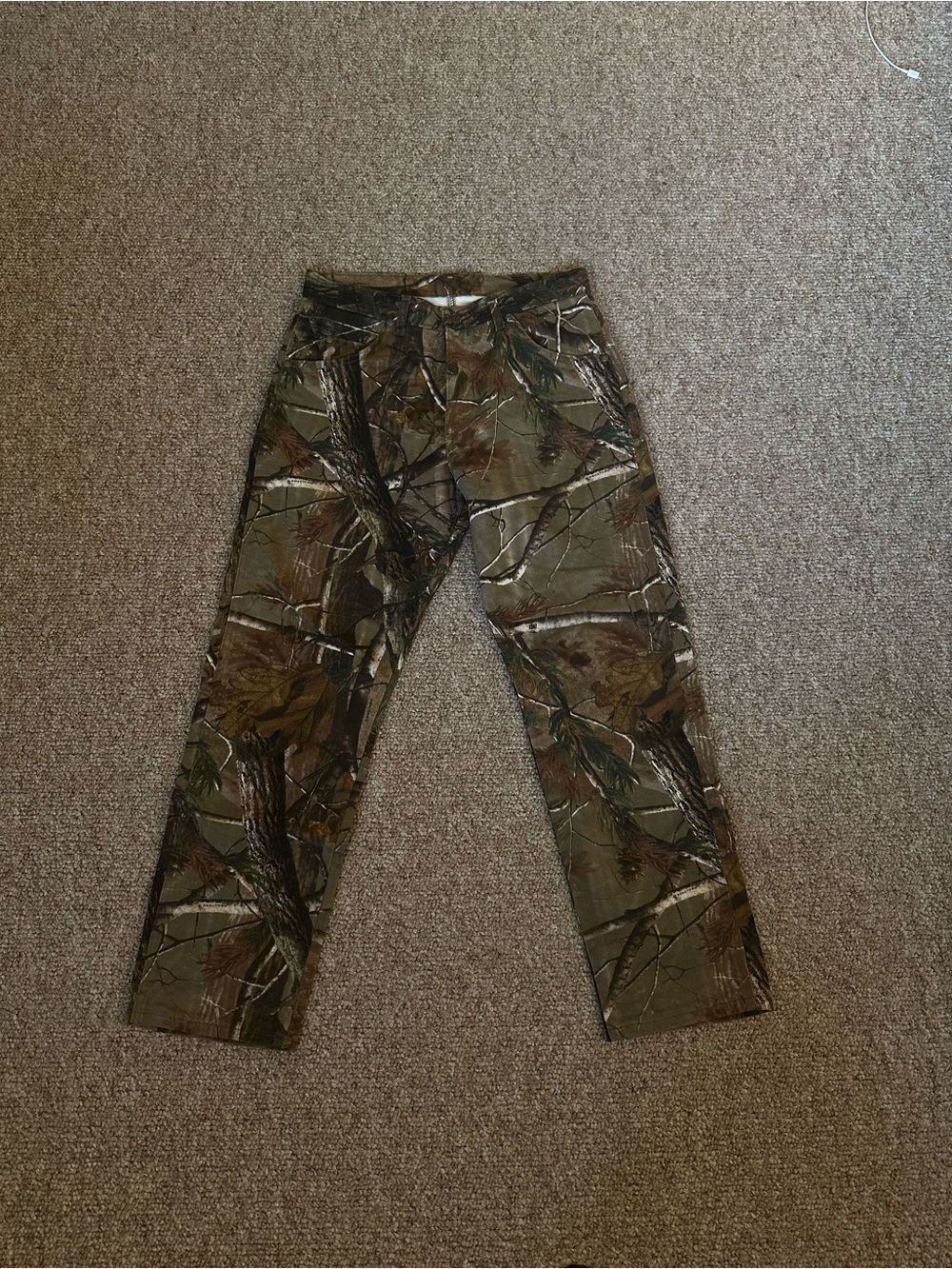 Realtree Men's Camouflage Cargo Pants - Green Brown Camo